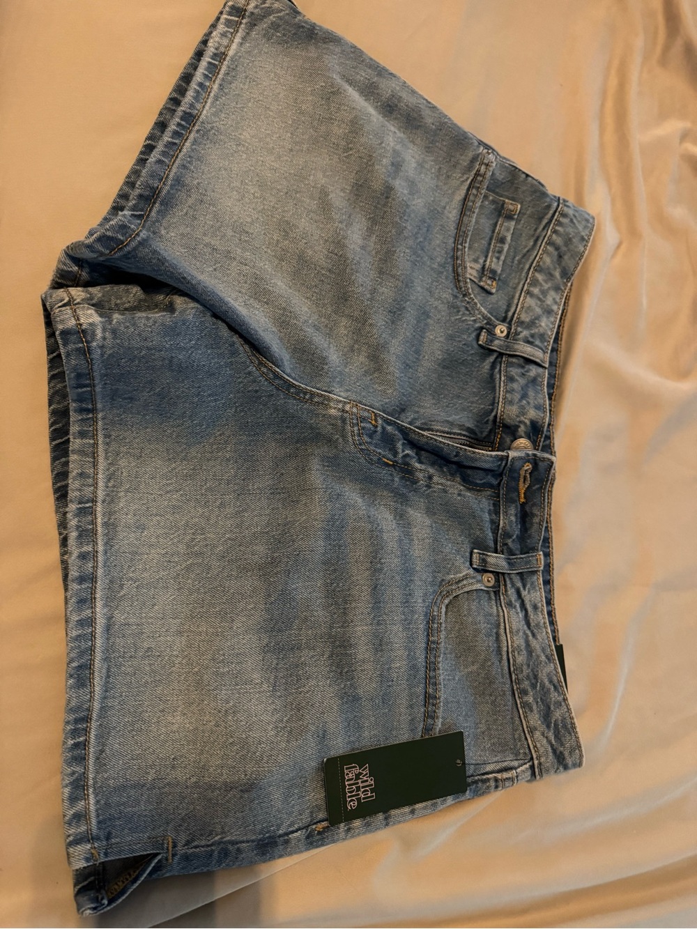 wild fable denim shorts in faded blue